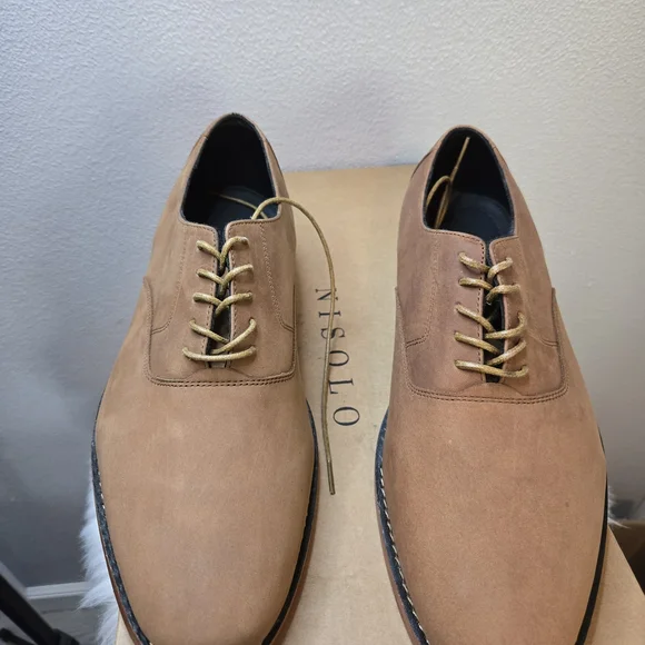 Nisolo Calano Oak Color Oxford Elegant Leather Men's Shoes - Picture 5 of 12
